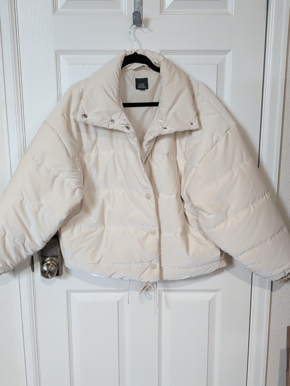 wild fable Cream Short Puffer Jacket